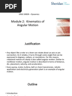 ENGI24859 - Module 2 - Kinematics of Angular Motion