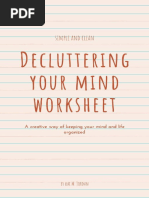 Worksheet - Decluttering Your Mind