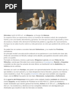 Sócrates: Sócrates Nació El 470 A.C. en Alopece, Un Burgo de Atenas