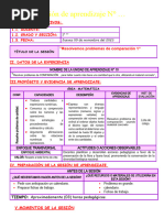 SESIÓN Resolvemos Problemas de Comparacion.