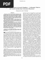 Design of Experiments in Growth Chambersuniformity