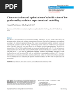 Characterization and Optimization of Calorific Val