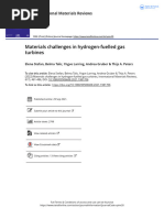 Materials Challenges in Hydrogen-Fuelled Gas Turbines