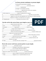 TENSES Mixed Exercises