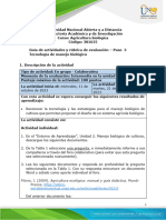 Guia de Actividades y Rúbrica de Evaluación Unidad 2 - Paso 3 - Tecnología Biológica