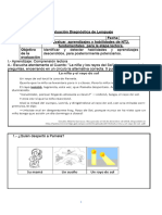 Evaluación Diagnóstica de Lenguaje 01