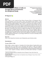 Nagarjuna 2022 The Impact of Make in India On Foreign Direct Investment An Analytical Study