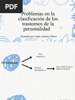 Problemas en La Clasificación de Los Trastornos de La Personalidad