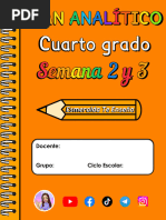 ? 4° S2-S3 - PLAN ANALÍTICO ? Esmeralda Te Enseña ?