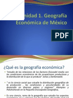 Unidad 1 Geografía Económica de México.