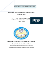 3022 - Material Scoince and Metrology