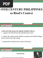 Lesson 2 - 19th Century Philippines As Rizal's Context