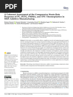 A Coherent Assessment of The Compressive Strain Rate Response of PC PETG PMMA and TPU Thermoplastics in MEX Additive ManufacturingPolymers