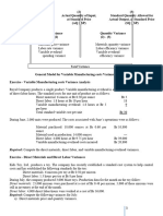 General Model For Variable Manufacturing Costs Variance Analysis