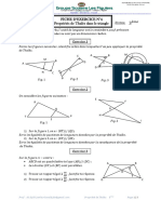 Fiche D'exercice N°2 3eme Propriété de Thalès Dans Le Triangle PDF