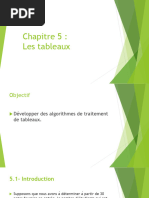 Chapitre 5 - Les Tableaux Unidimensionnels