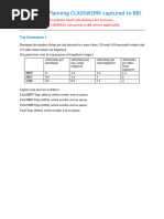 Transport Planning Classwork