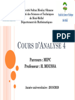 Analyse - COURS 4 MIPC