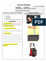 Hoja de Operación - Bateria