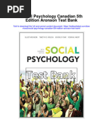 Social Psychology Canadian 5th Edition Aronson Test Bank