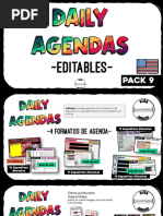 Parentesis PACK 9 AGENDAS Editable en