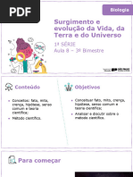 Aula 8 Evolução Da Vida