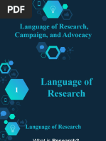 1 Lesson 1 Language of Research Campaign and Advocacy 1