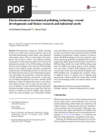 Electrochemical Mechanical Polishing Technology: Recent Developments and Future Research and Industrial Needs