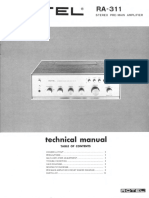 Rotel Ra-311 Service Manual