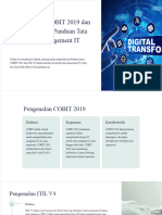 Perbandingan COBIT 2019 Dan ITIL V4 Sebagai Panduan Tata Kelola Dan Management IT