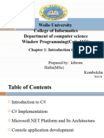 Chapter One-Introduction To C#