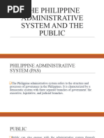 The Philippine Administration System and The Public