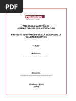 Guia para La Elaboración de Un Proyecto de Innovacion para La Mejora de La Calidad Educativa