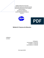 Modulo III Empresa de Alimentos