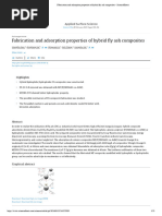 Fabrication and Adsorption Properties of Hybrid Fly Ash Composites - ScienceDirect