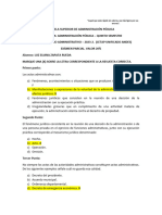 Tercer Exámen Parcial de Derecho Administrativo