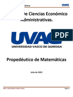 PropedÃ©utico de Matemã¡ticas Julio 2023