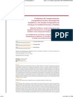 Problemas de Comportamento, Competência Social e Desempenho Acadêmico Um Estudo Comparativo de Crianças No Ambiente Escolar e Familiar