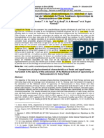 Comparaison Des Caractéristiques Physicochimiques Des Miels Frais Et Ages