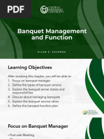 Banquet Management and Function