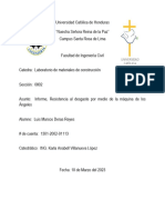 Informe, Resistencia Al Desgaste Por Medio de La Máquina de Los Ángeles