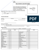 Health Declaration Form