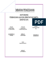 Lembaran Pengesahan: Shop Drawing Pembangunan Jalan Dan Jembatan Ruas Saketa - Dehepodo (My)