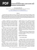 A Comparative Study Between Free Cash Flows and Management