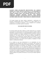 Declaración Del Consejo General Del Poder Judicial Contra La Amnistía