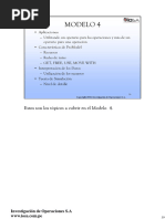 Estos Son Los Tópicos A Cubrir en El Modelo 4.: Investigación de Operaciones S.A