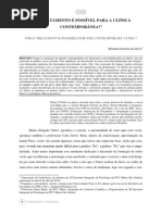 Texto (5) - QUE TRATAMENTO É POSSÍVEL PARA A CLÍNICA CONTEMPORÂNEA (Rômulo Silva)