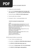 Manual Database Creation