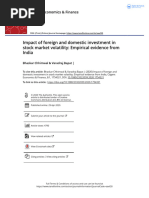 Impact of Foreign and Domestic Investment in Stock Market Volatility Empirical Evidence From India