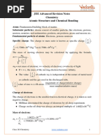 Jee Advanced Atomic Structure and Chemical Bonding Revision Notes